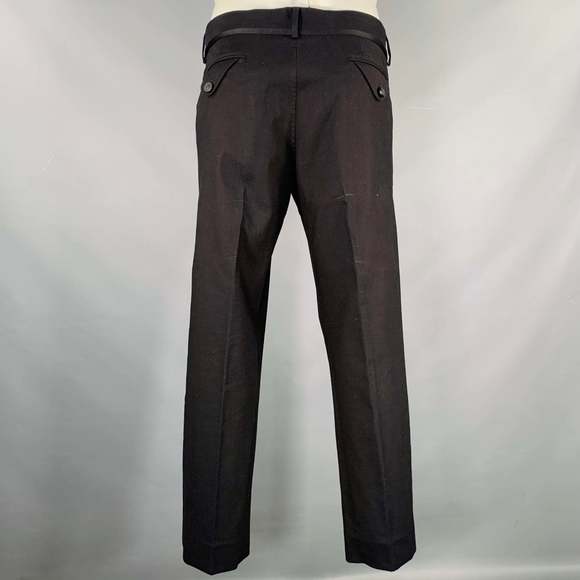 JUST CAVALLI Black Cotton Blend Single Breasted Tuxedo - Picture 6 of 16